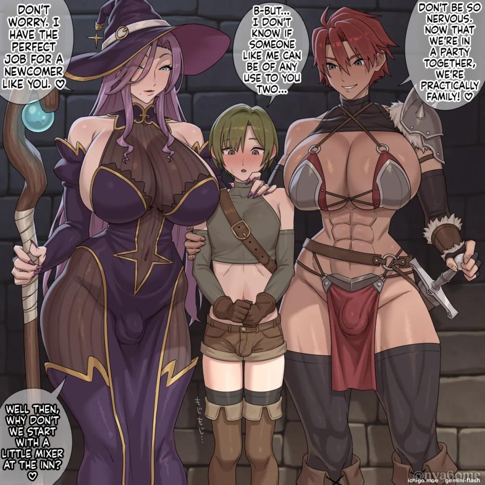 [nyarome] Rookie Adventurer Boy Becomes a Fleshlight for Futanari Adventurers - Page 1