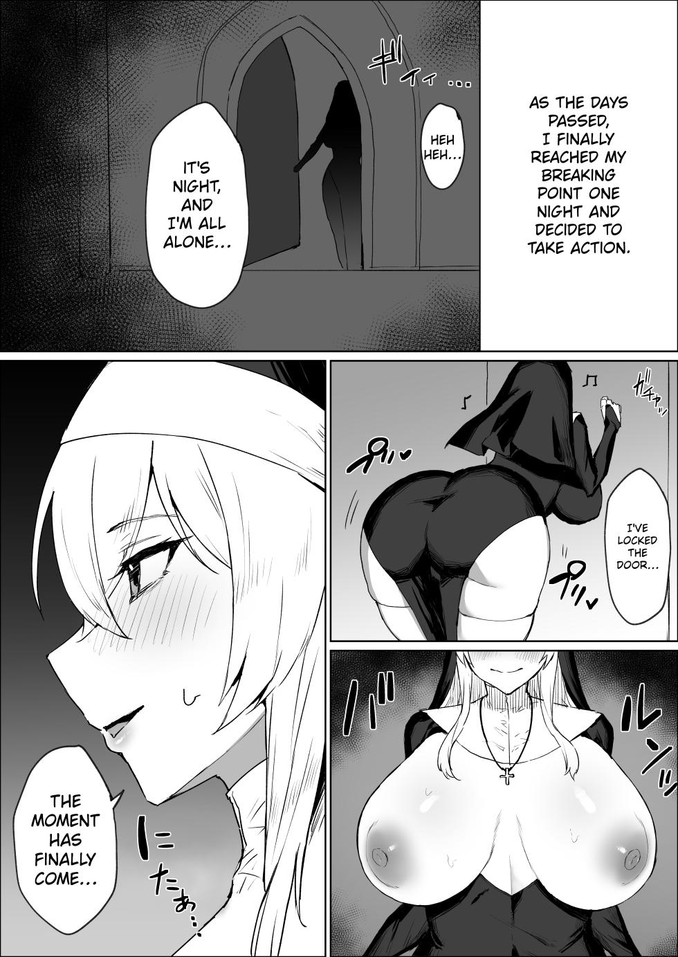 [Kataku no Hito (Muso)] The Story Of A Futanari Nun Jerking Off In The Confessional Booth - Page 9