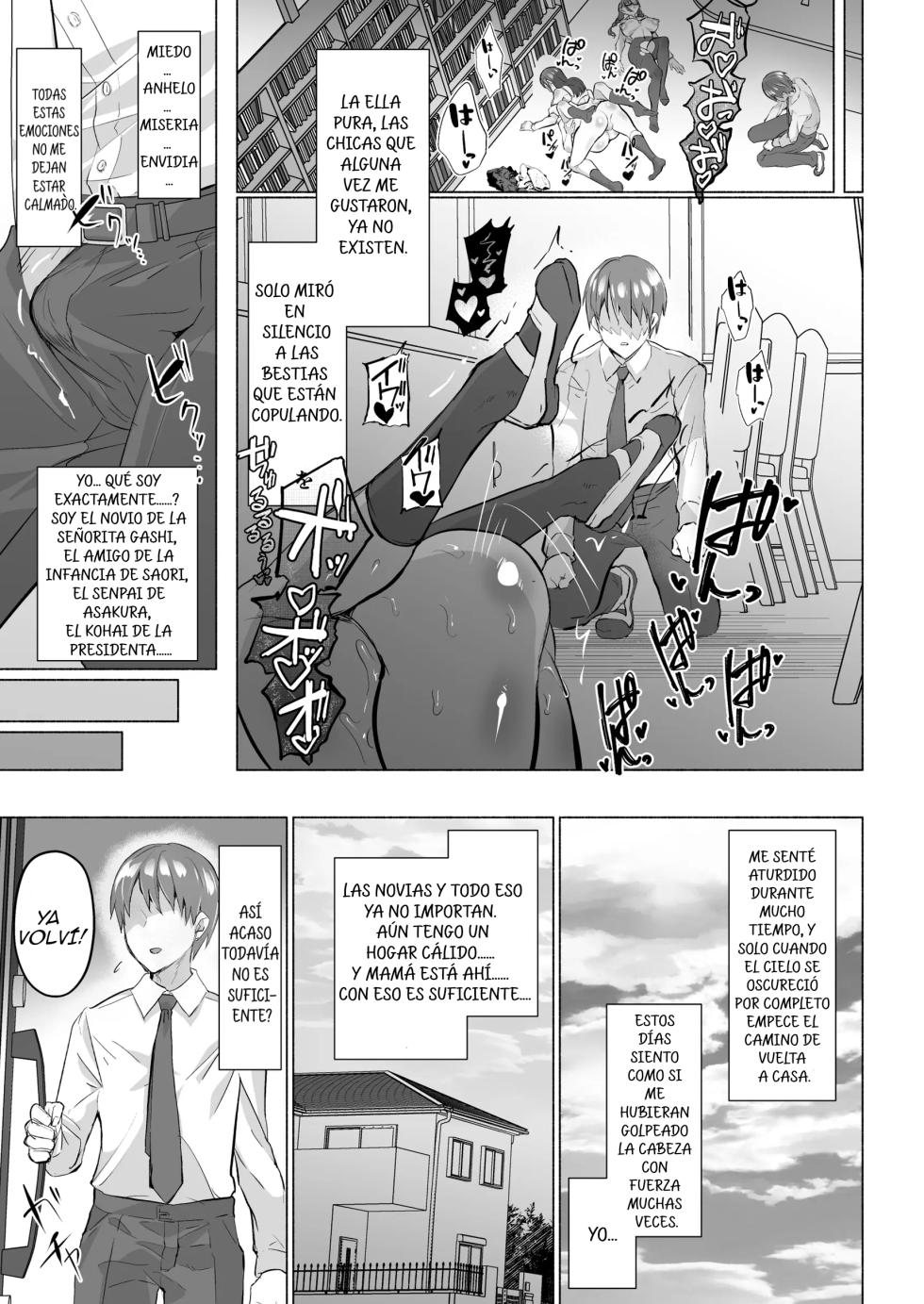 [Aburanabeshiki (puru)] Seiso Kanojo no Noumiso ga Nietagiru Futanari Kintama ni Okasarete Osananajimi kara Kaasan made Shuui no Mesu Subete Kuichirakasu Yarichin Osu ni Natteru... ｜Los Testículos de una Futanari le Están Friendo el Cerebro, Transformándola —de una Chica Ejemplar— en una Semental Hiperpromiscua que Devora a Todas las Hembras a su Alrededor, Desde su Amiga de la Infancia Hasta su Propia Madre... {Spanish} {EbisuTraslade - ACATLLL} {Digital} - Page 23