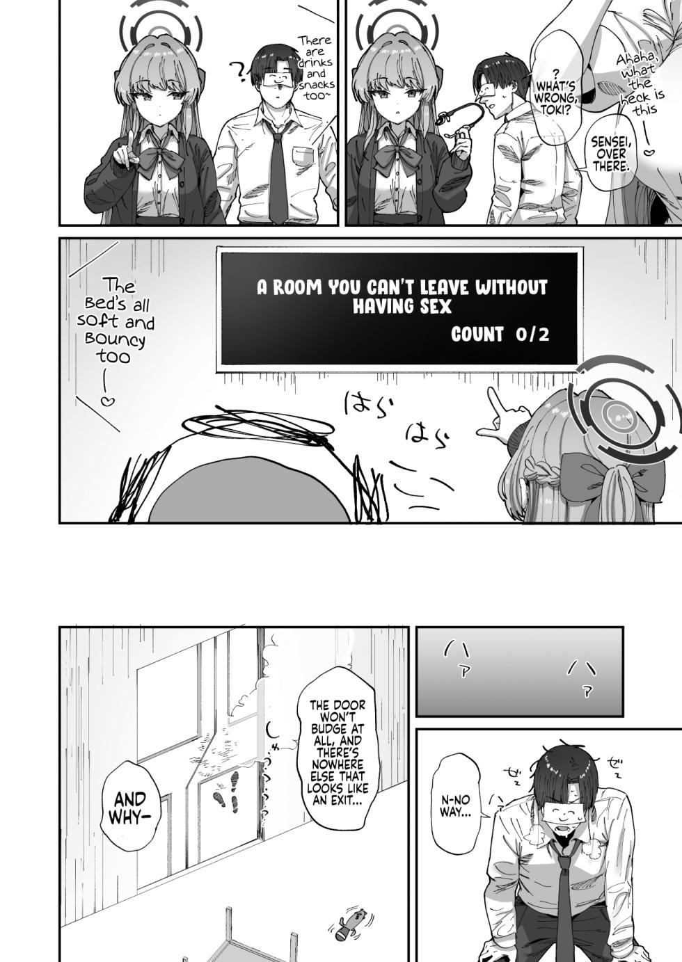 [Hikagemon (Tenpiboshi)] A Room You Can’t Leave Without Having Sex with Asuna & Toki (Blue Archive) [English] [DKKMD Translations] - Page 5