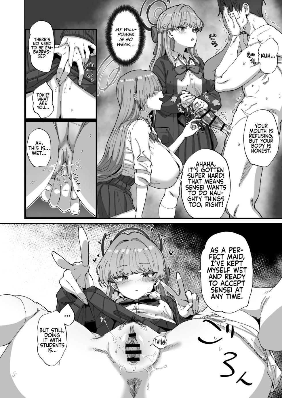 [Hikagemon (Tenpiboshi)] A Room You Can’t Leave Without Having Sex with Asuna & Toki (Blue Archive) [English] [DKKMD Translations] - Page 7