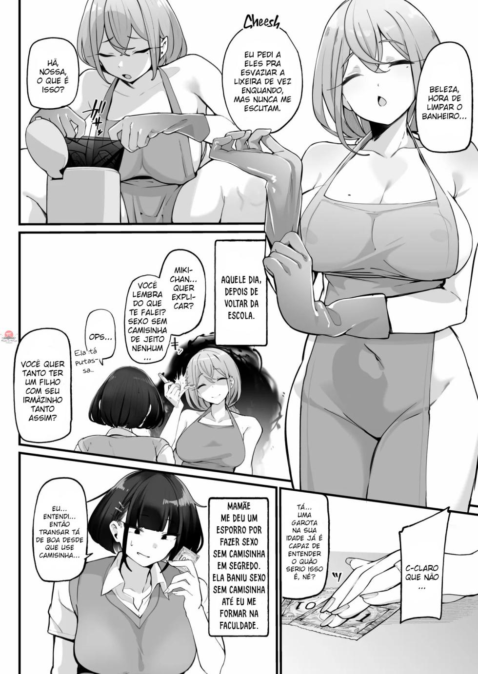 [Jajujo (Jovejun.)] if Boku to Gasatsu na Onee no Seiyoku Shori Seikatsu ~Docchi no Ana ga Kimochi Ii no? Hen~ | My Sexual Life With My Boyish Big Sister! Whose hole feels better? [pt-BR] {Bakai.org} [Digital] - Page 5