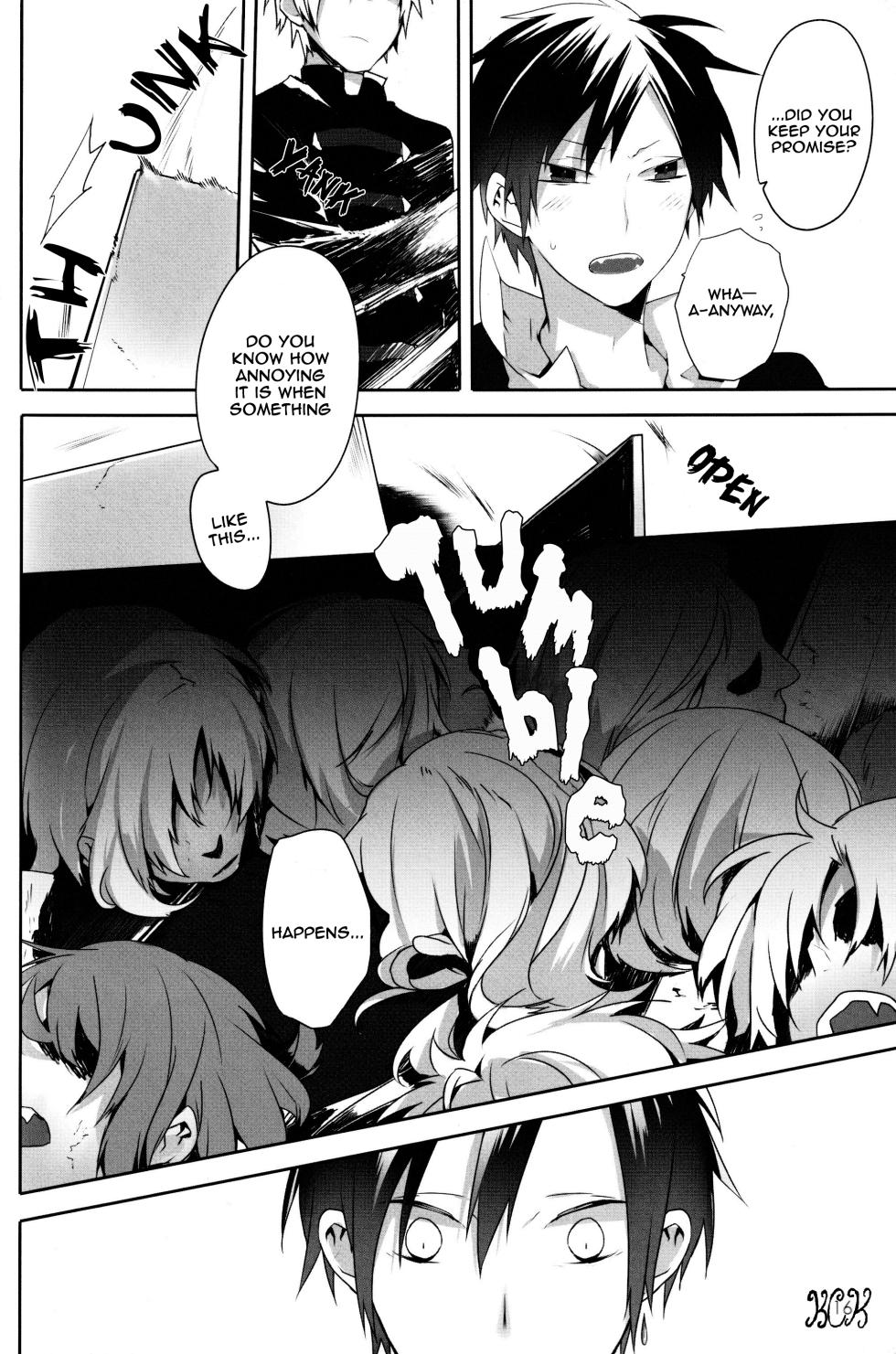 (C83) [S.C+KIWOLOG (Umemaru, Akiwo)] In The Dark (Durarara!!) [ENG] {KCK-Amateur Scans} - Page 17