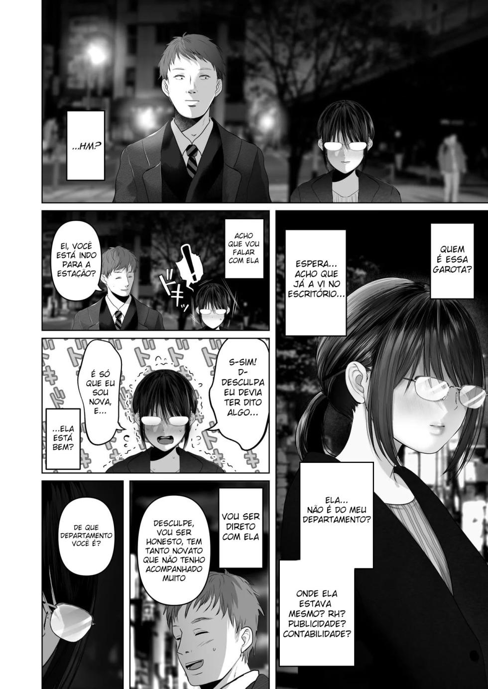 [Torotoro Yume Banana (Yumeki Banana)] Zettai, Naisho ni Dekimasuyo ~Jimi Kyonyuu Muchimuchi Kouhai ga Kanojo Mochi no Ore ni Semattekite Dosukebe Uwaki Namanakadashi~ [Portuguese-BR] [Digital] - Page 5