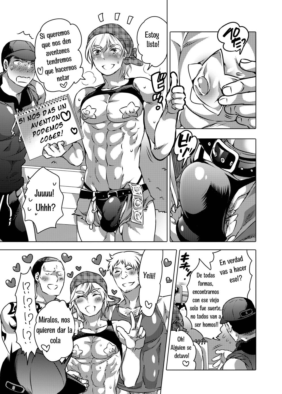 [HONEY QP (Inochi Wazuka)] Kamimachi Danshi Pakopako Bitchhike [Spanish] [Digital] - Page 14