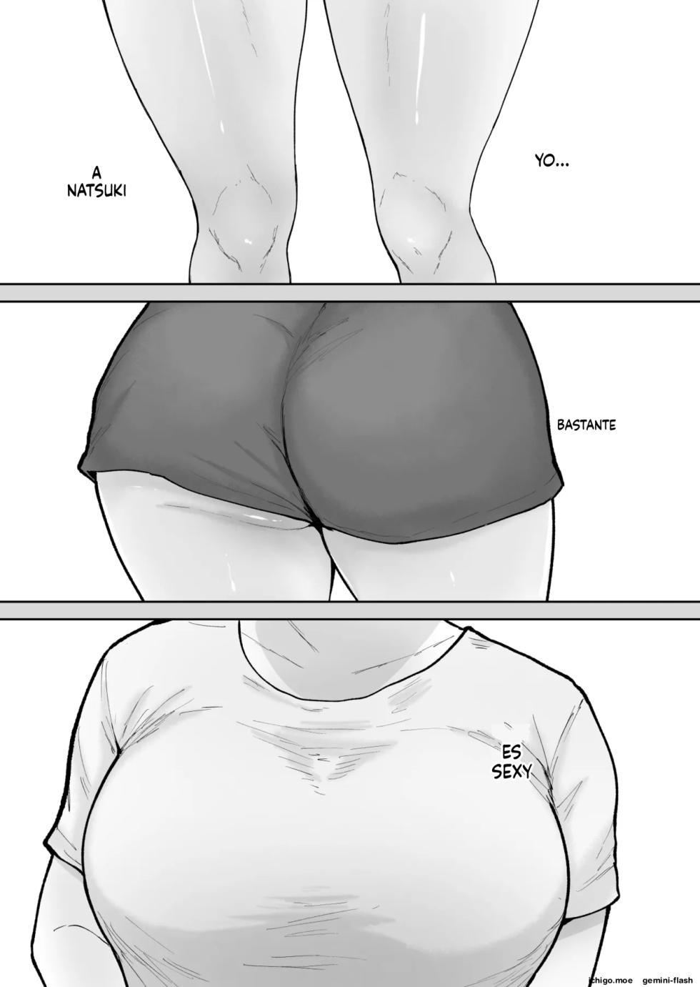 [Armjaw (Armjaw)] Natsuki no Natsu  Ore no Kyonyuu Osananajimi wa Natsu no Aida ni Otona no Te de Mesu ni Sareteita [Spanish] [Digital] - Page 4