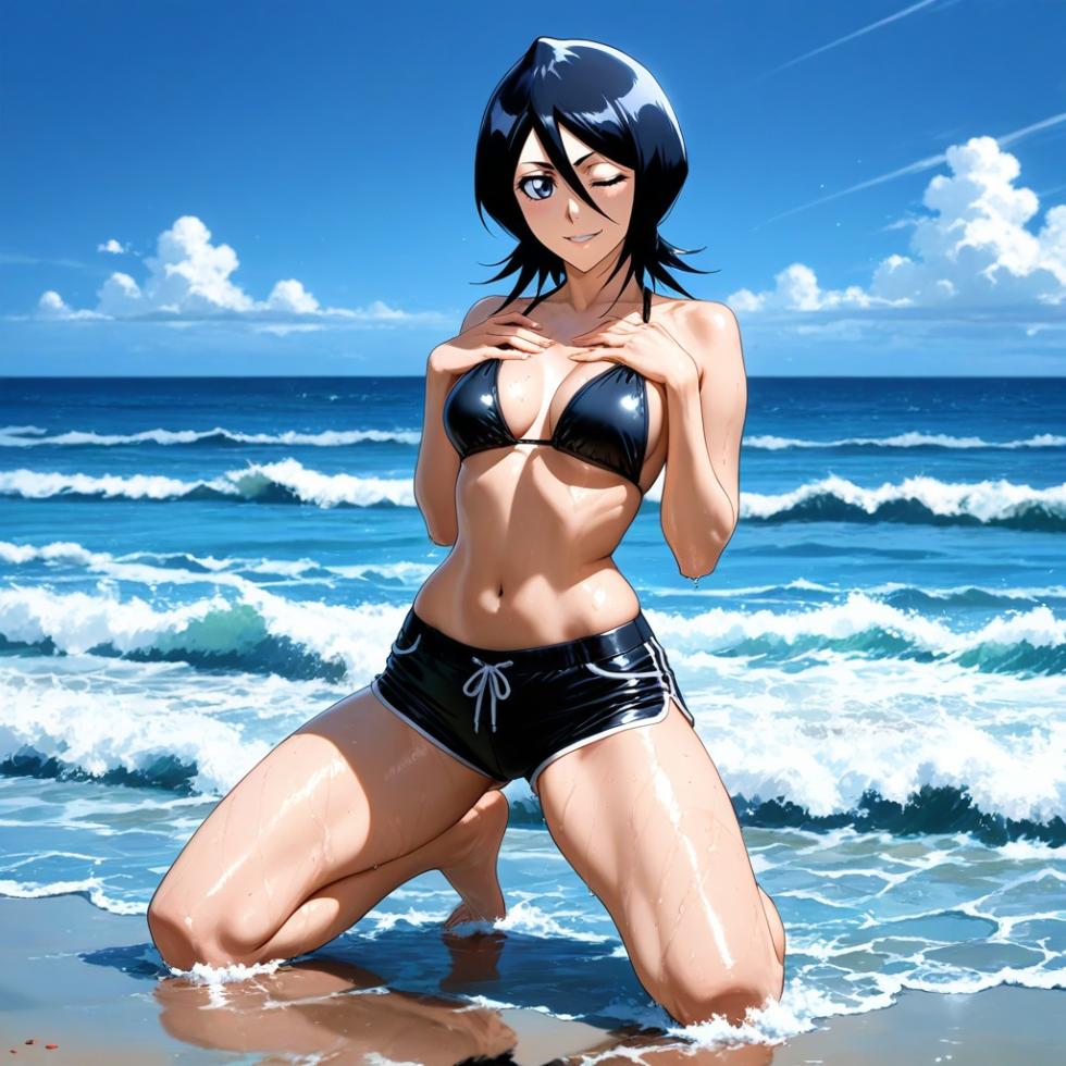 (Patreon - WaifuRain) Rukia Kuchiki From Bleach Tentacles Opening/ Yoruichi & Orihime Afterstory [AI Generated] - Page 15