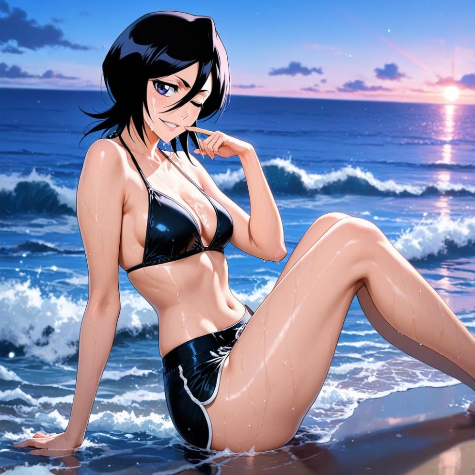 (Patreon - WaifuRain) Rukia Kuchiki From Bleach Tentacles Opening/ Yoruichi & Orihime Afterstory [AI Generated] - Page 19