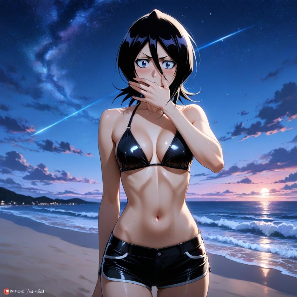 (Patreon - WaifuRain) Rukia Kuchiki From Bleach Tentacles Opening/ Yoruichi & Orihime Afterstory [AI Generated] - Page 28
