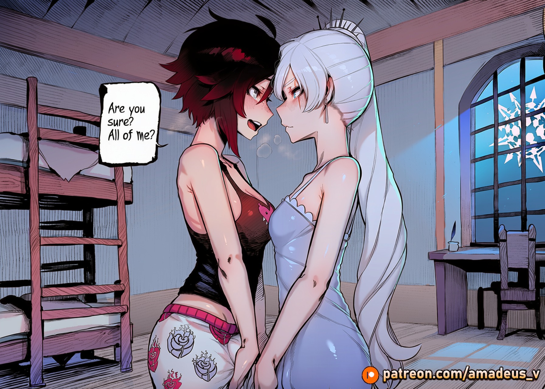 [Amadeus V] Ice and Rose (Ruby x Weiss) [English] [Comic] [AI Generated] - Page 8