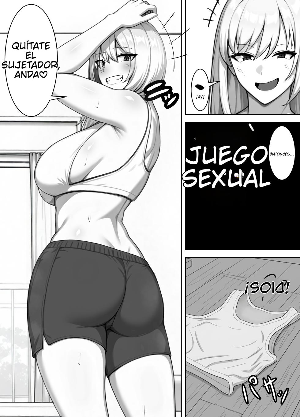 [Tomosaka] Shin'yū no Sugu Soba de, Batsuichi Bakunyū Nyūhāfu Papa ni, ore no Dekachin o Kuwa re Makuru (Spanish) (MTL) - Page 10