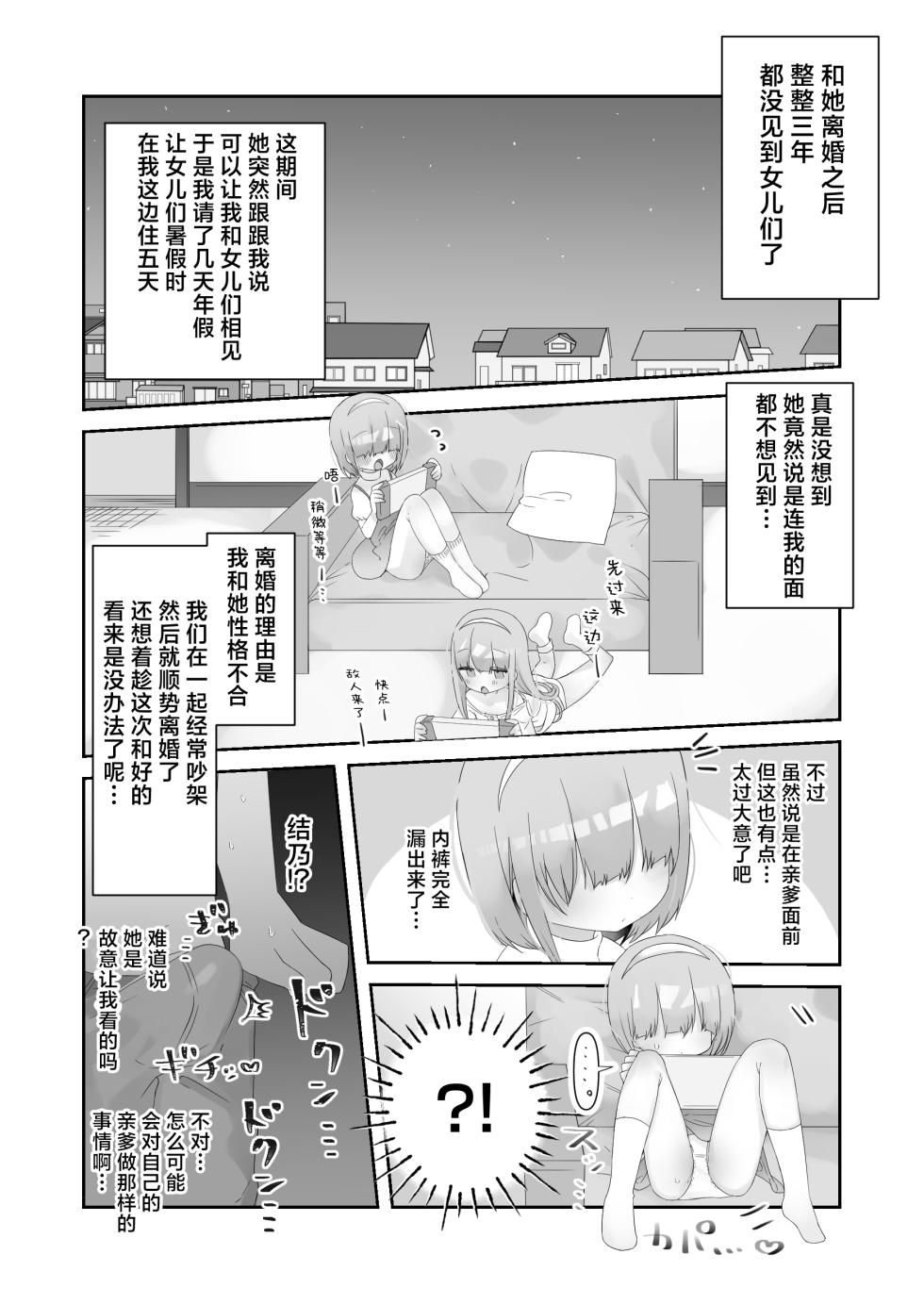 [Gyuuhi Ga Umasugiru (Muteki)] Jitsu no Musume to Kotsukuri Itsukakan. | 和亲女儿一起造小孩的五天。 [Chinese] [紫藤汉化组] [Digital] - Page 4