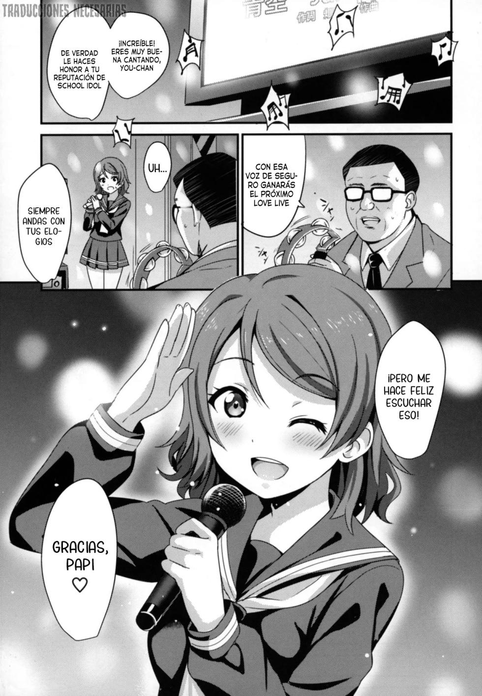 [AGOITEI (Sankuro)] Papakatsu Yousoro | Sugar Daddy Yousoro (Love Live! Sunshine!!) [Spanish] [Traducciones necesarias] [Digital] - Page 2