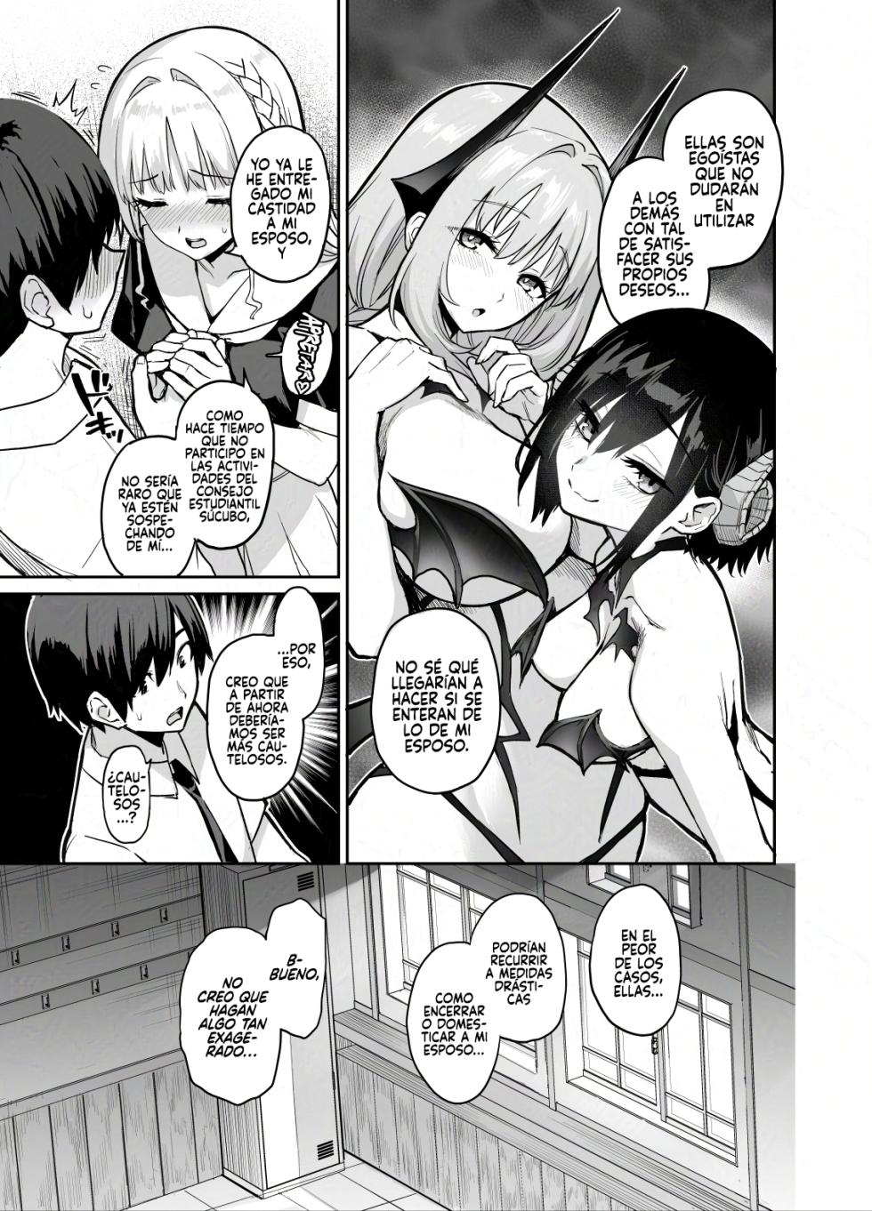 [Anmitsuyomogitei (Michiking)] Succubus Seitokai Shiko Shiko Shikkoubu 4 Zenpen [Spanish] [Rakuen Translations] [Digital] - Page 6