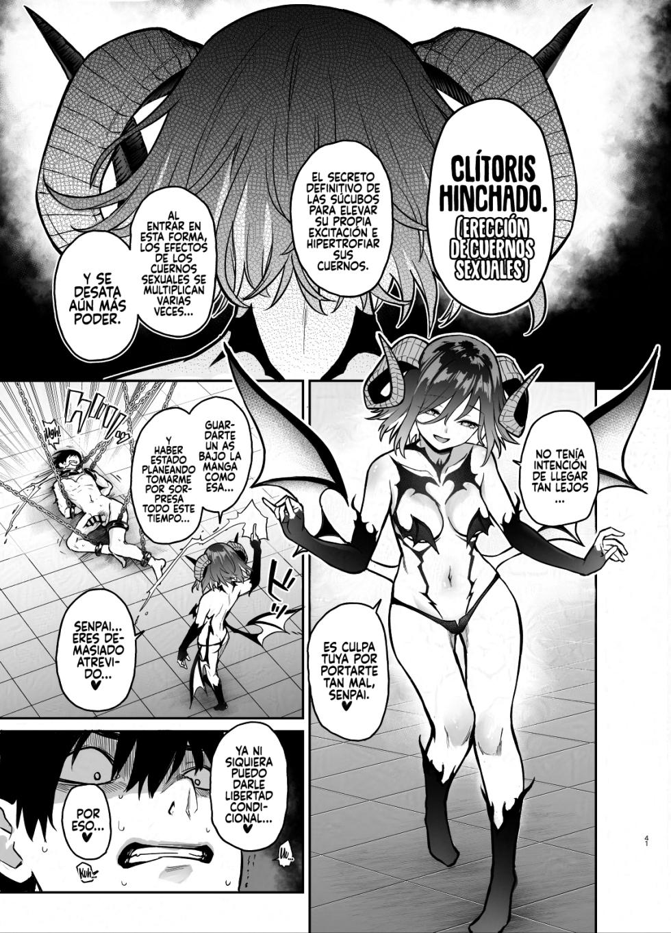 [Anmitsuyomogitei (Michiking)] Succubus Seitokai Shiko Shiko Shikkoubu 4 Zenpen [Spanish] [Rakuen Translations] [Digital] - Page 40