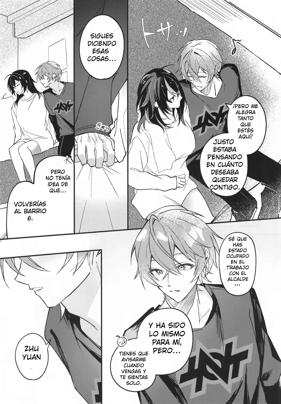 (C106) [Strawberry Langue de Chat (Minase)] Amayadori wa Taion de. - Under the rain. (Zenless Zone Zero) [Spanish] - Page 6