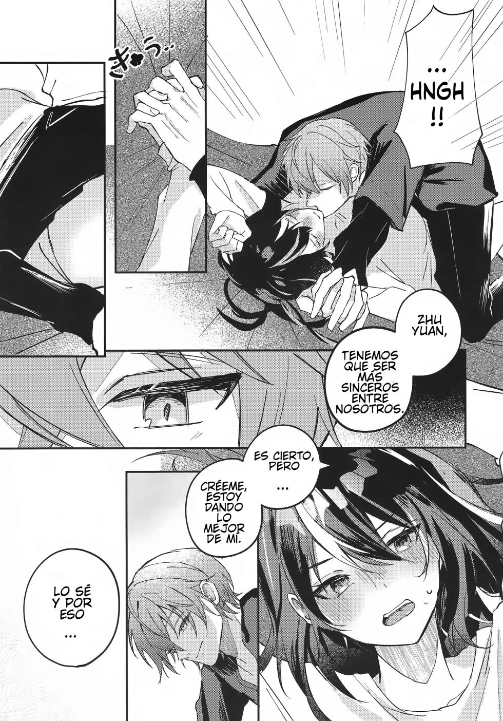 (C106) [Strawberry Langue de Chat (Minase)] Amayadori wa Taion de. - Under the rain. (Zenless Zone Zero) [Spanish] - Page 8
