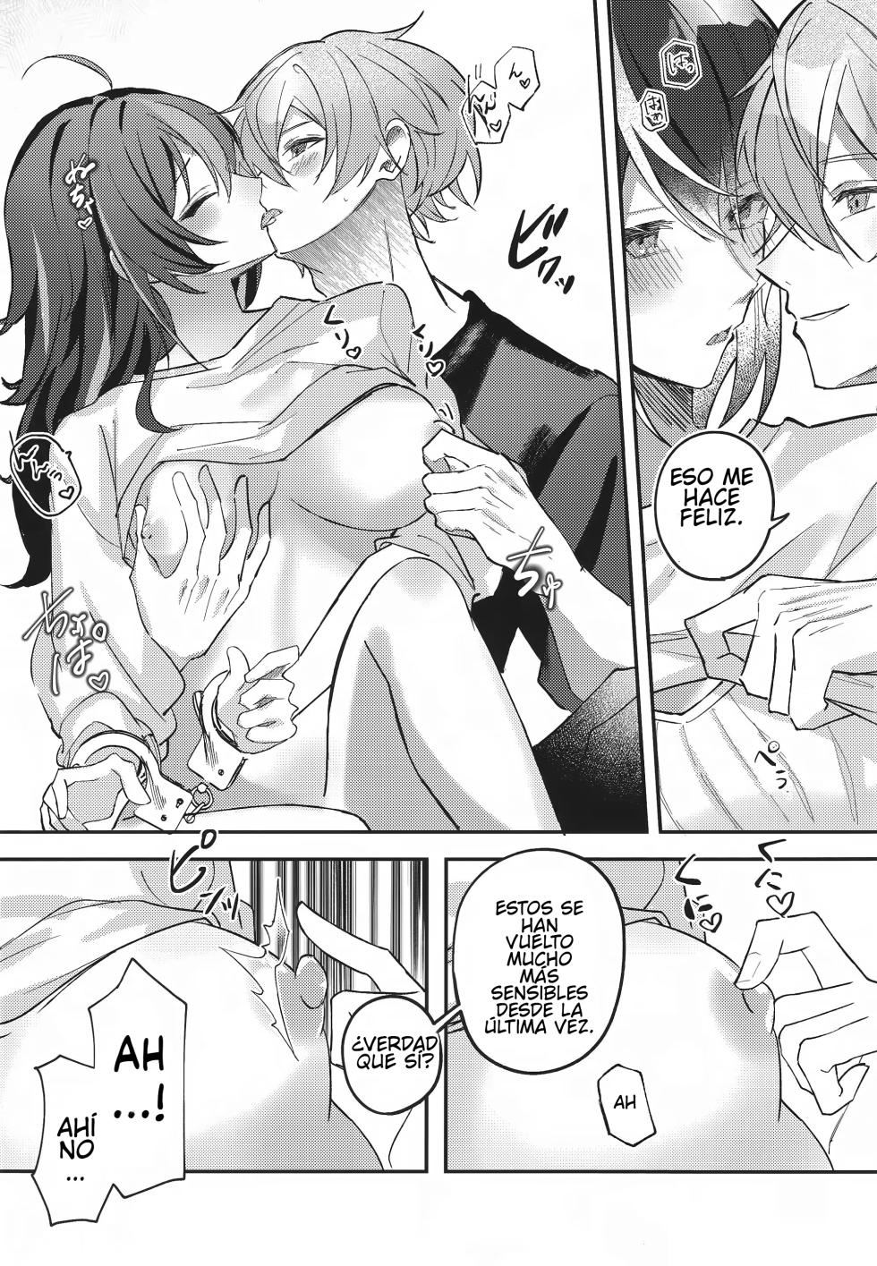 (C106) [Strawberry Langue de Chat (Minase)] Amayadori wa Taion de. - Under the rain. (Zenless Zone Zero) [Spanish] - Page 11