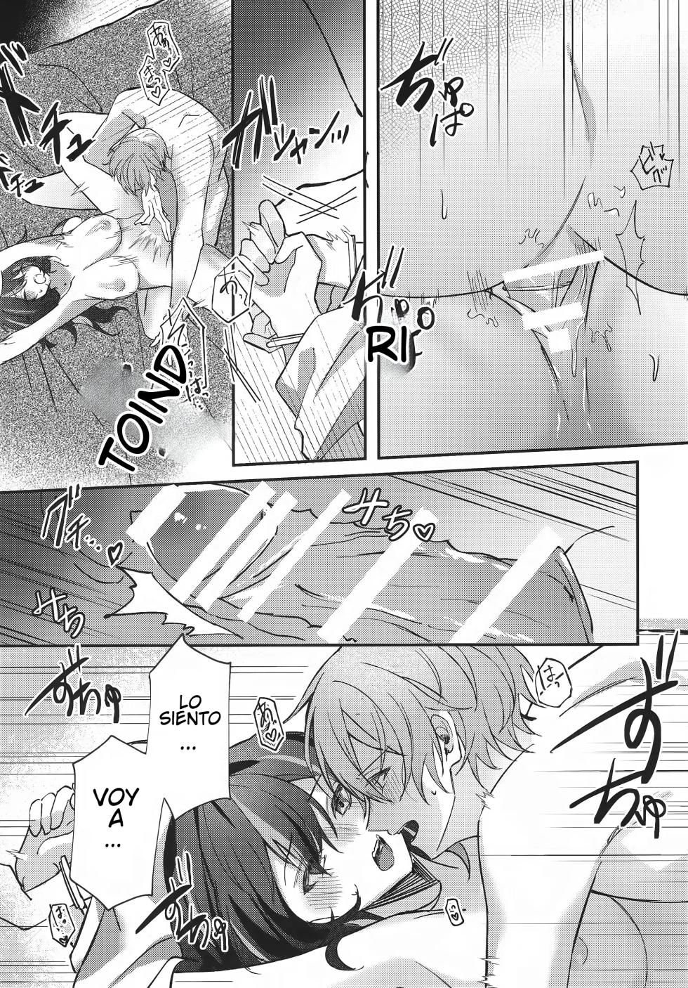 (C106) [Strawberry Langue de Chat (Minase)] Amayadori wa Taion de. - Under the rain. (Zenless Zone Zero) [Spanish] - Page 18
