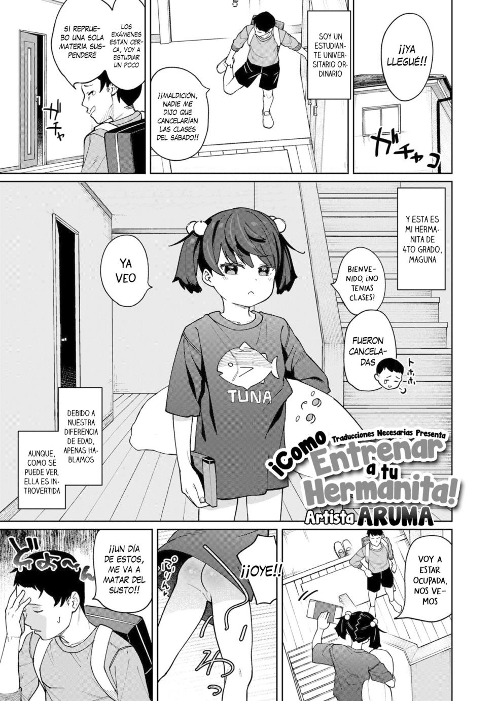 [Aruma] Maguro Imouto wo Ikikatsu! | ¡Cómo Entrenar a tu Hermanita! (COMIC LOE VOL.10 Mini LO 4 Jikanme) [Spanish] [Traducciones necesarias] - Page 1
