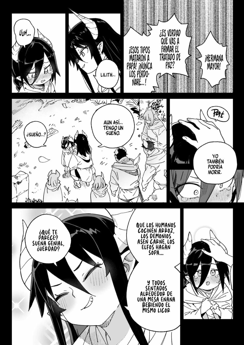 [Meshikutteneru. (Atage)] Mazoku no Mesu Bokujou no Ugoku Oniku no Himitsu ~Kachiku tte Benri de Omoshiroi~ | El secreto de la ‘carne viviente’ de la granja de hembras demonio ~qué útil e interesante es el ganado~ [Spanish] [Runas de Ariwyin] [Digital] - Page 7