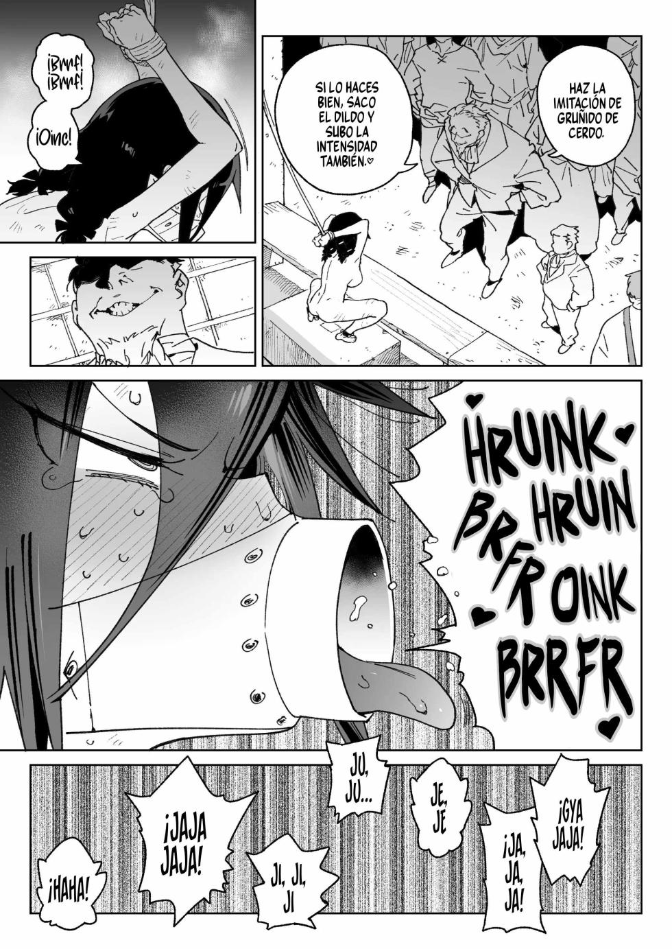 [Meshikutteneru. (Atage)] Mazoku no Mesu Bokujou no Ugoku Oniku no Himitsu ~Kachiku tte Benri de Omoshiroi~ | El secreto de la ‘carne viviente’ de la granja de hembras demonio ~qué útil e interesante es el ganado~ [Spanish] [Runas de Ariwyin] [Digital] - Page 32