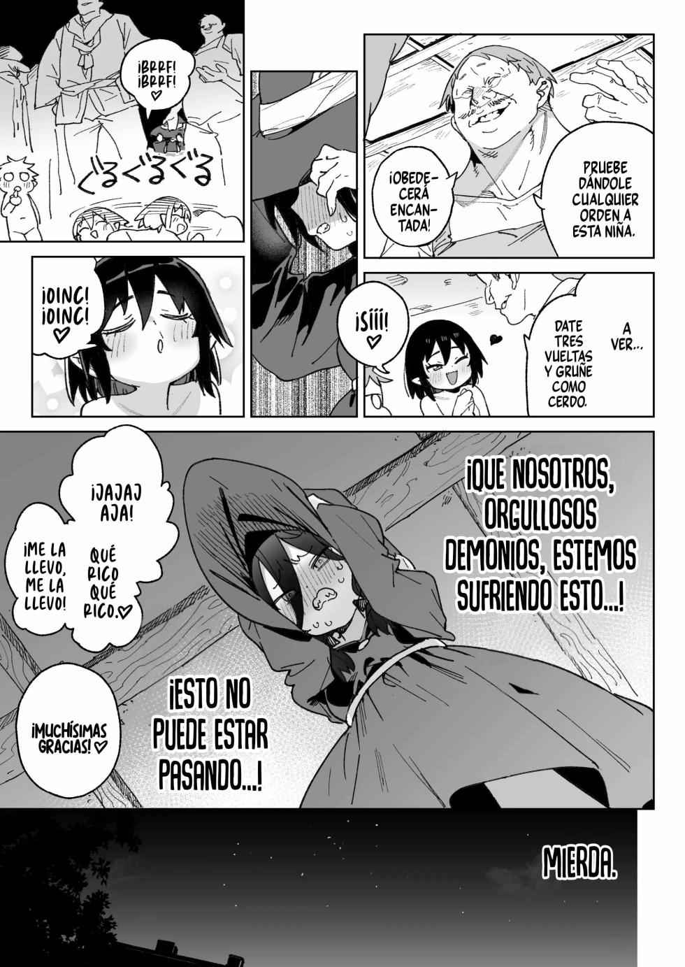 [Meshikutteneru. (Atage)] Mazoku no Mesu Bokujou no Ugoku Oniku no Himitsu ~Kachiku tte Benri de Omoshiroi~ | El secreto de la ‘carne viviente’ de la granja de hembras demonio ~qué útil e interesante es el ganado~ [Spanish] [Runas de Ariwyin] [Digital] - Page 10