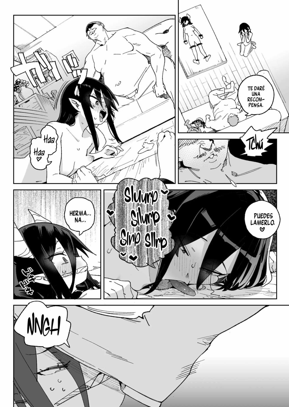 [Meshikutteneru. (Atage)] Mazoku no Mesu Bokujou no Ugoku Oniku no Himitsu ~Kachiku tte Benri de Omoshiroi~ | El secreto de la ‘carne viviente’ de la granja de hembras demonio ~qué útil e interesante es el ganado~ [Spanish] [Runas de Ariwyin] [Digital] - Page 15