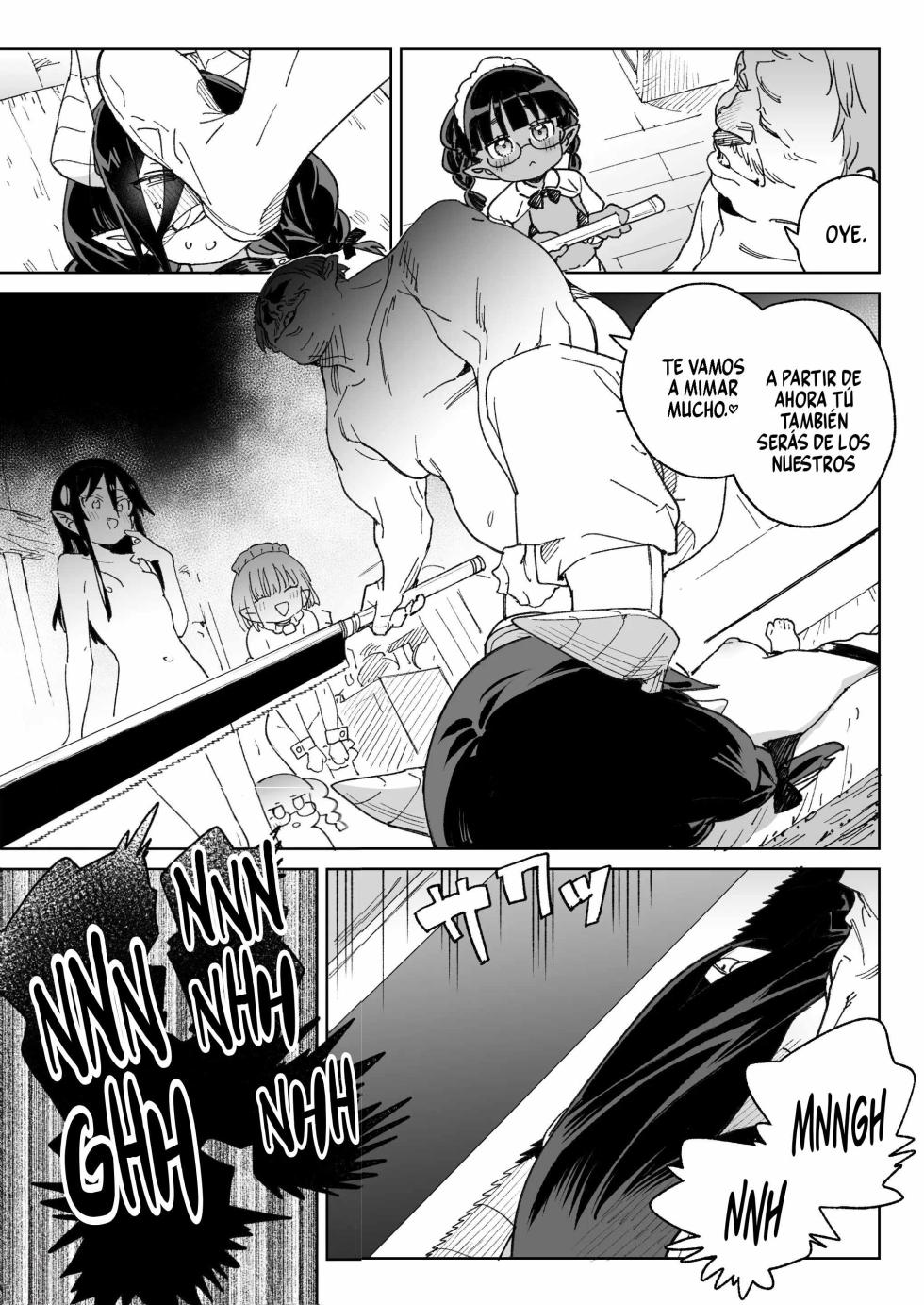 [Meshikutteneru. (Atage)] Mazoku no Mesu Bokujou no Ugoku Oniku no Himitsu ~Kachiku tte Benri de Omoshiroi~ | El secreto de la ‘carne viviente’ de la granja de hembras demonio ~qué útil e interesante es el ganado~ [Spanish] [Runas de Ariwyin] [Digital] - Page 16