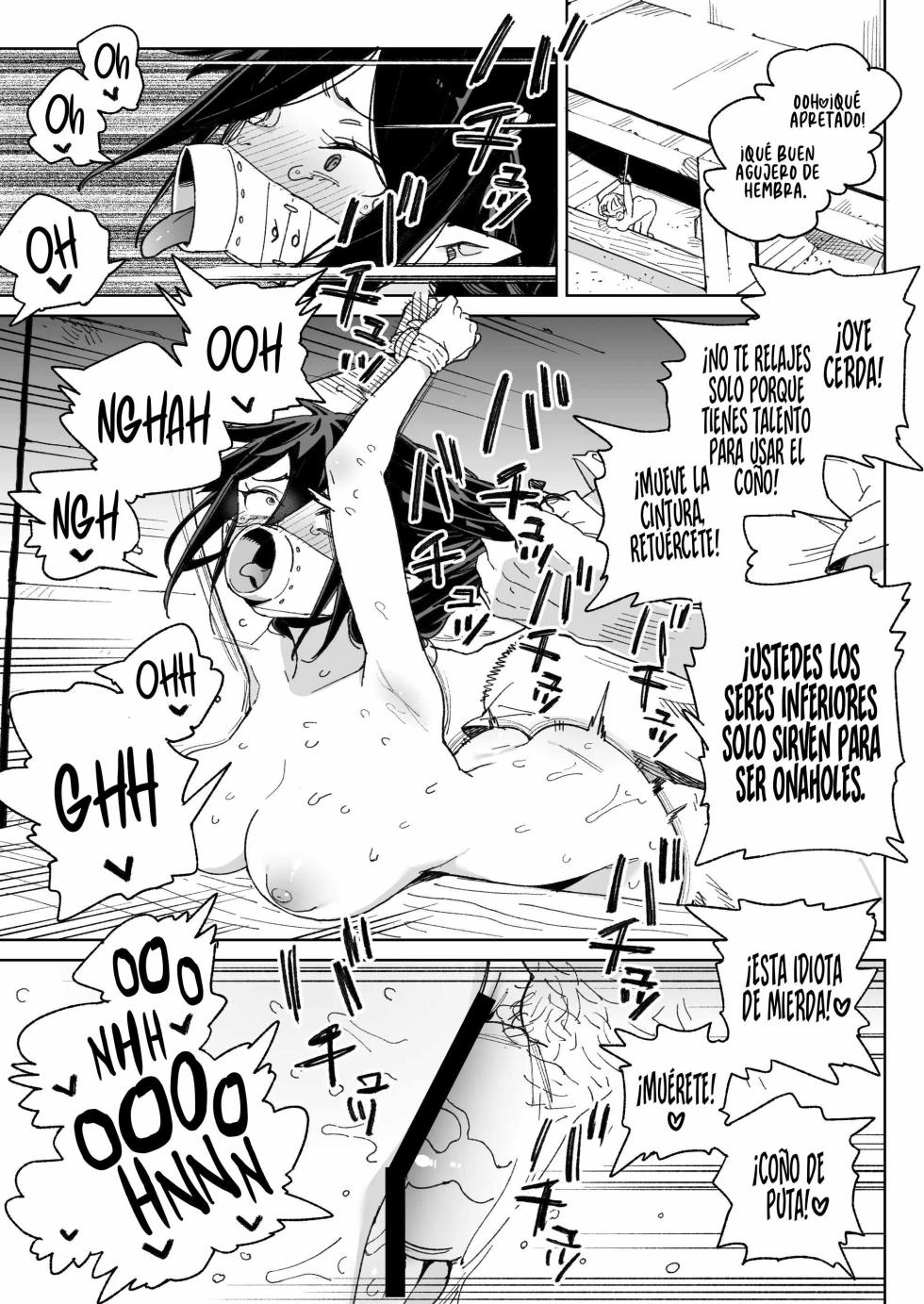 [Meshikutteneru. (Atage)] Mazoku no Mesu Bokujou no Ugoku Oniku no Himitsu ~Kachiku tte Benri de Omoshiroi~ | El secreto de la ‘carne viviente’ de la granja de hembras demonio ~qué útil e interesante es el ganado~ [Spanish] [Runas de Ariwyin] [Digital] - Page 18