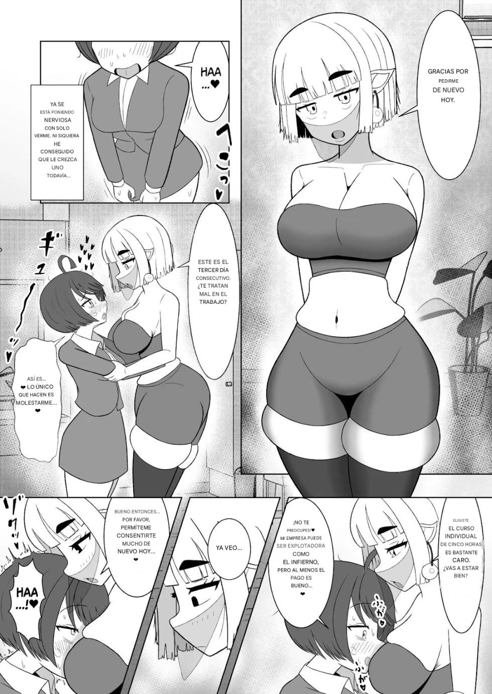 (Teriniku) The Girls' Beauty Salon Where You Can Grow One ~Exploitative Company Drone Becomes An Ejaculation Junky~ Español - Page 3