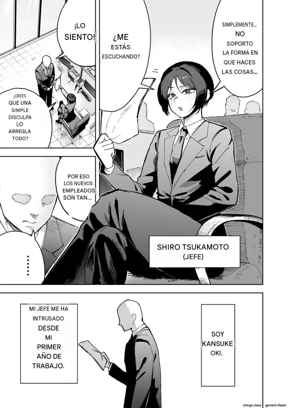 (Sakenotsakana Saomon) My beautiful boss (who's a power-harassing sadist) was masturbating anally at my desk, so I took advantage of his weakness to do all sorts of lewd things to him! Español - Page 2