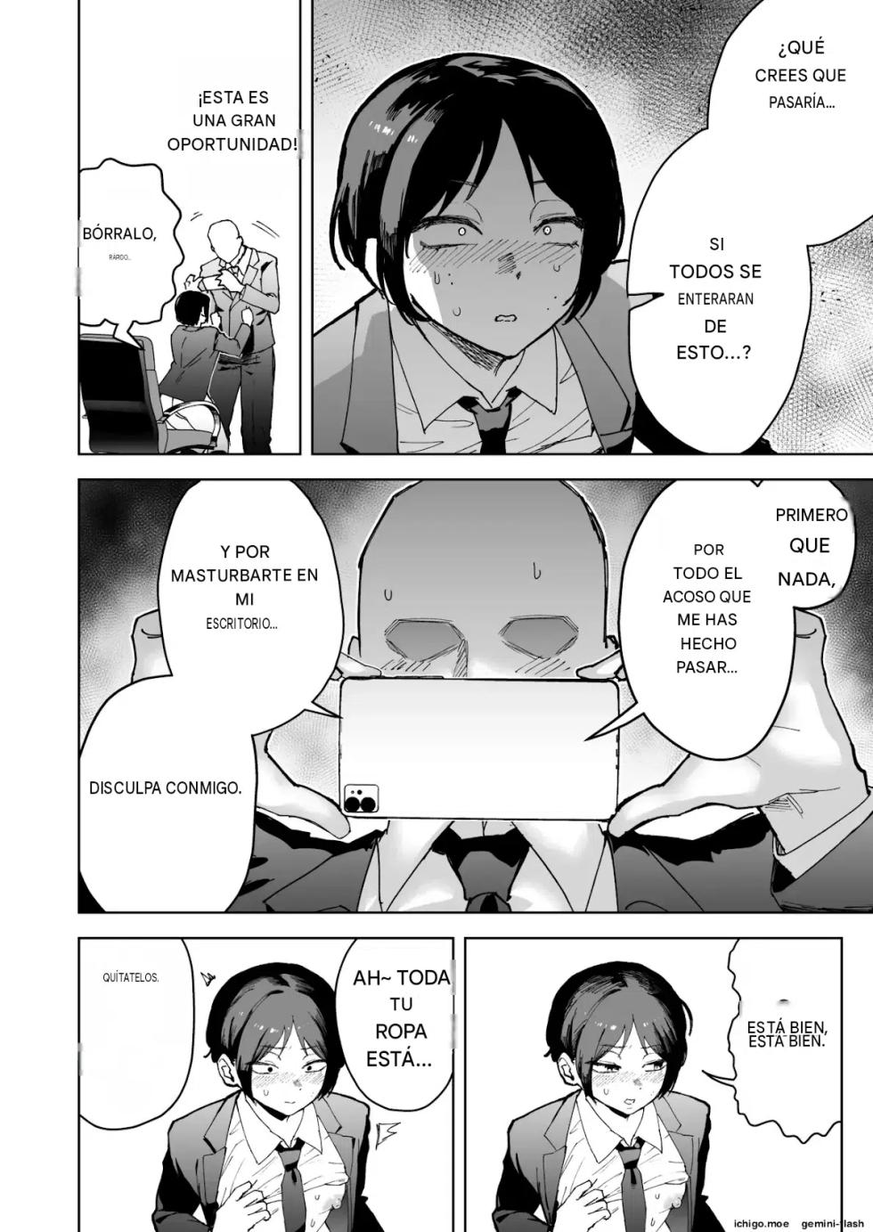 (Sakenotsakana Saomon) My beautiful boss (who's a power-harassing sadist) was masturbating anally at my desk, so I took advantage of his weakness to do all sorts of lewd things to him! Español - Page 9