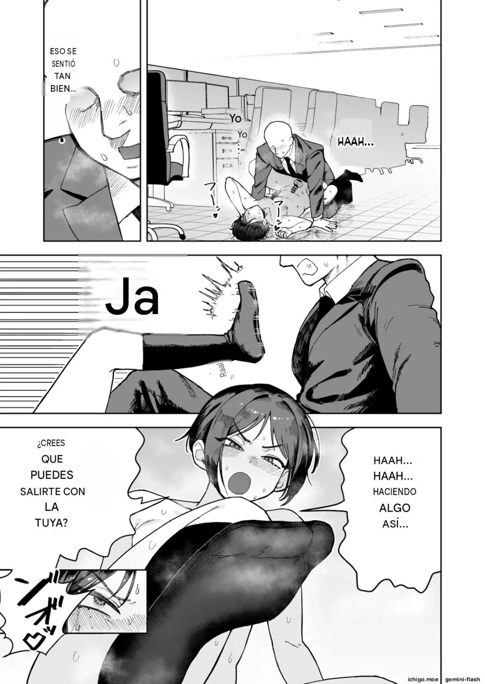 (Sakenotsakana Saomon) My beautiful boss (who's a power-harassing sadist) was masturbating anally at my desk, so I took advantage of his weakness to do all sorts of lewd things to him! Español - Page 16