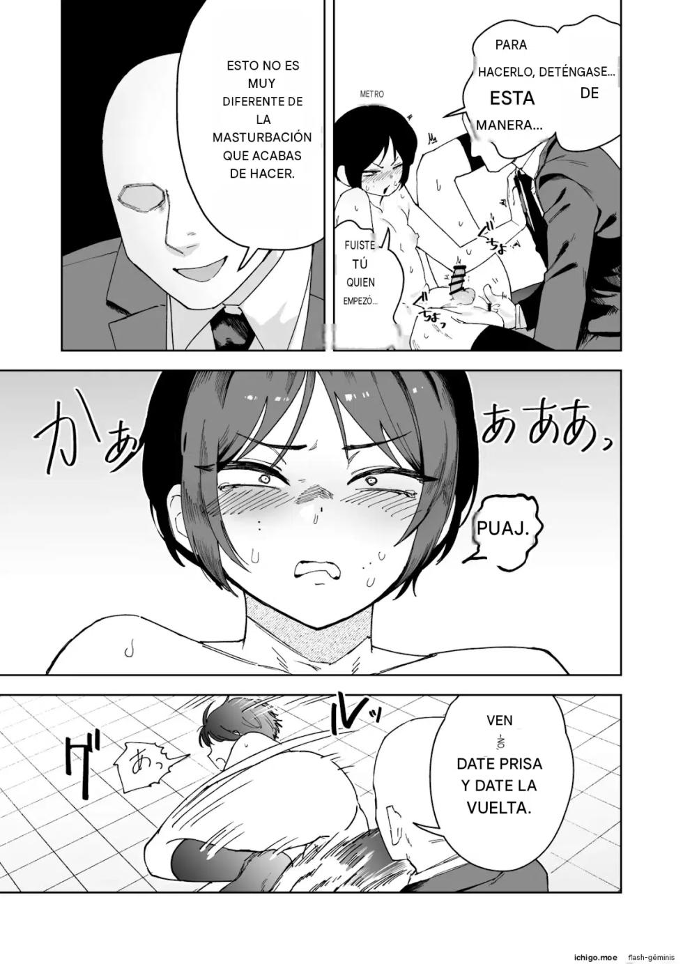 (Sakenotsakana Saomon) My beautiful boss (who's a power-harassing sadist) was masturbating anally at my desk, so I took advantage of his weakness to do all sorts of lewd things to him! Español - Page 18