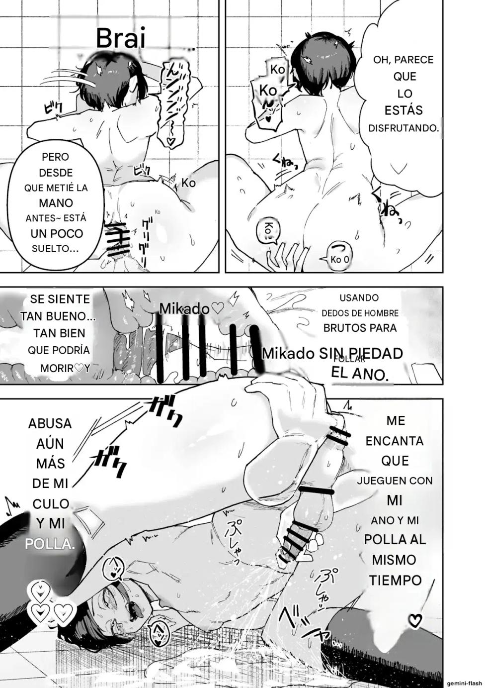 (Sakenotsakana Saomon) My beautiful boss (who's a power-harassing sadist) was masturbating anally at my desk, so I took advantage of his weakness to do all sorts of lewd things to him! Español - Page 34
