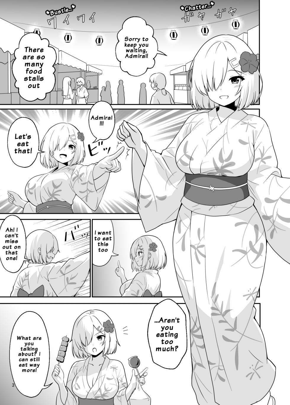 [Ampullaria (ki-51)] Matsuri to Hamakaze to | The Festival and Hamakaze (Kantai Collection -KanColle-)  [English]  [UsualCat] [Digital] - Page 2