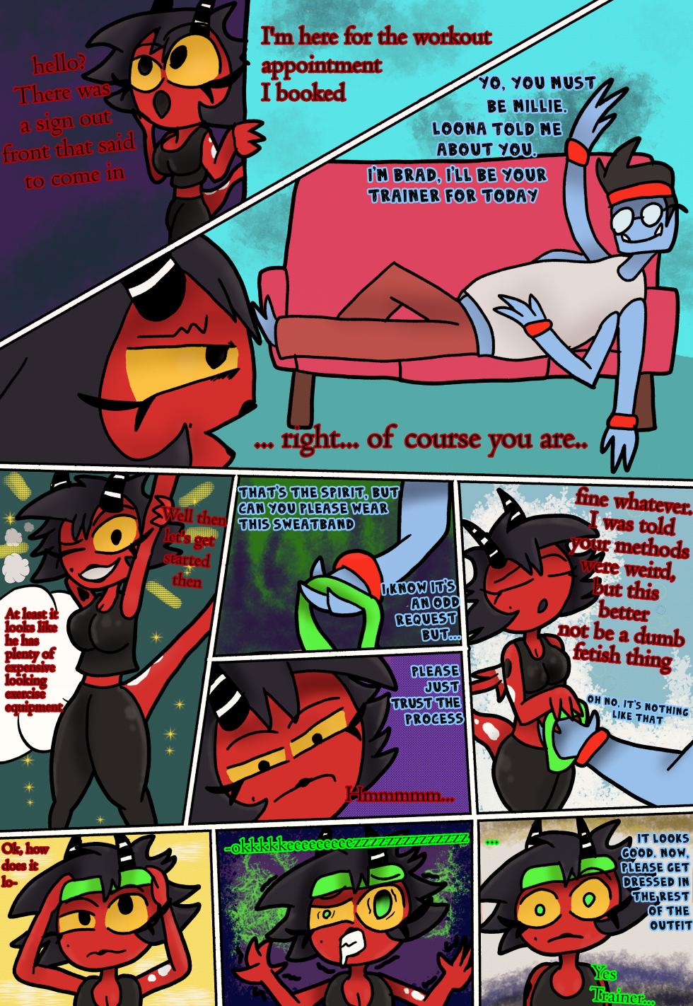 Mindless Workout by (TCross) a Helluva Boss NSFW Fan comic - Page 3