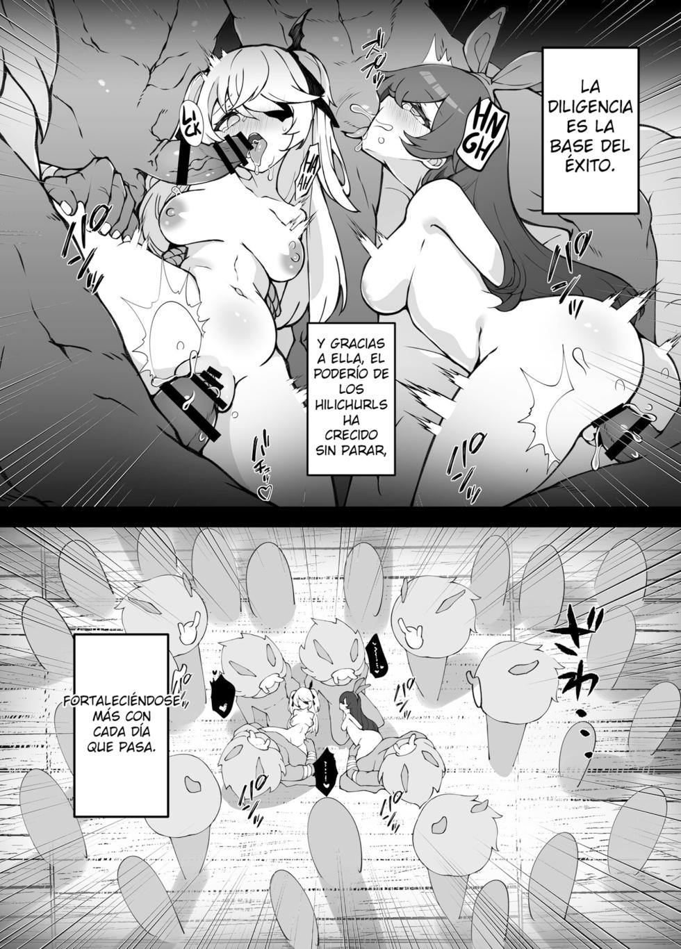 [Karouke (Karou)] Shingeki no Hilichurl II ~Shinkou no Jokyoku~ Noelle,Chivalric Blossom that withered~ (Genshin Impact) [Spanish] [Digital] - Page 4