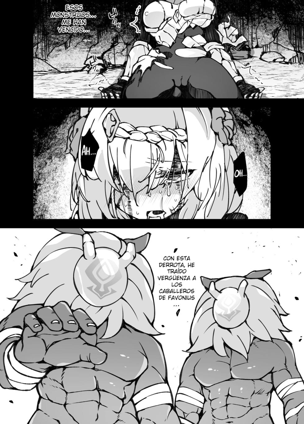 [Karouke (Karou)] Shingeki no Hilichurl II ~Shinkou no Jokyoku~ Noelle,Chivalric Blossom that withered~ (Genshin Impact) [Spanish] [Digital] - Page 13