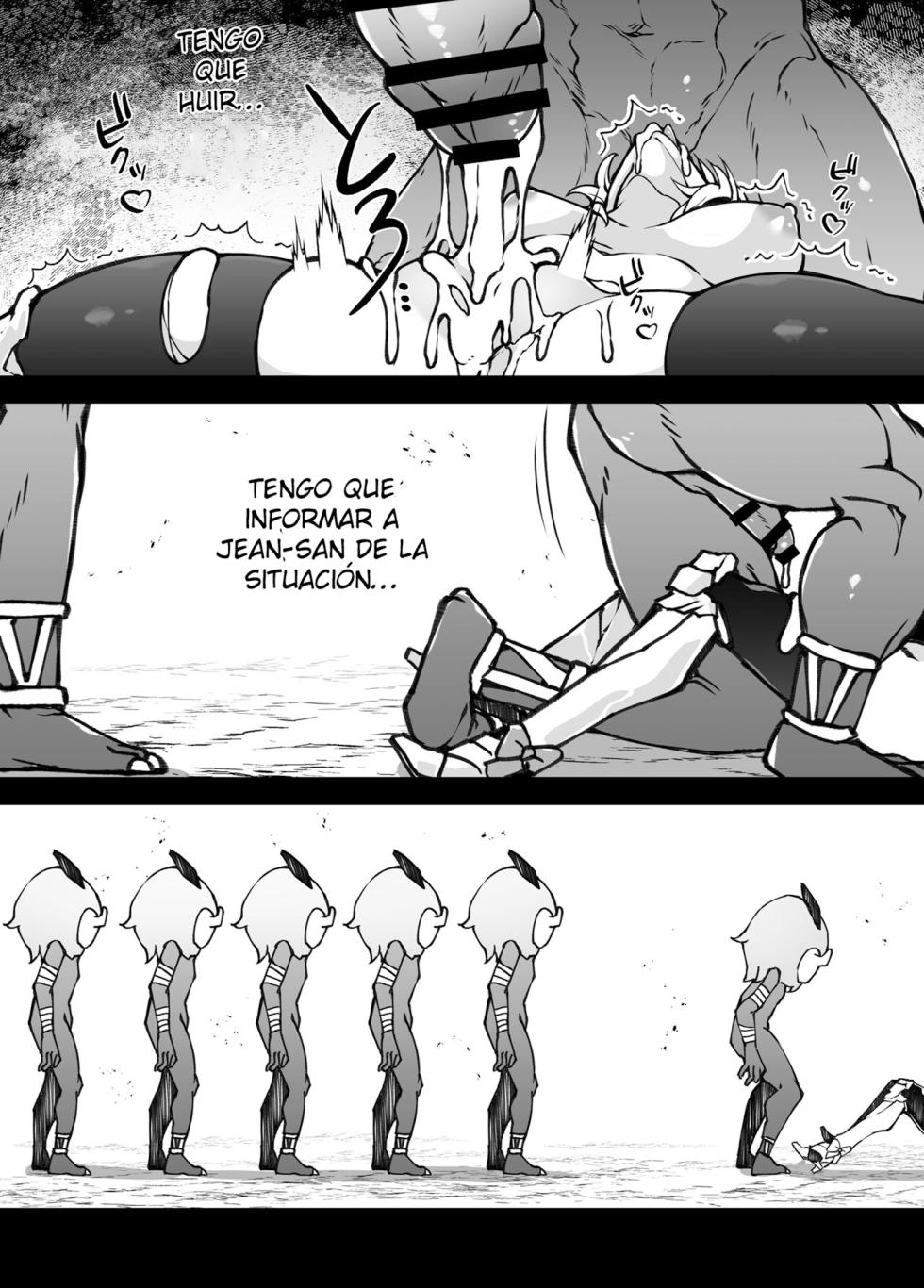 [Karouke (Karou)] Shingeki no Hilichurl II ~Shinkou no Jokyoku~ Noelle,Chivalric Blossom that withered~ (Genshin Impact) [Spanish] [Digital] - Page 21