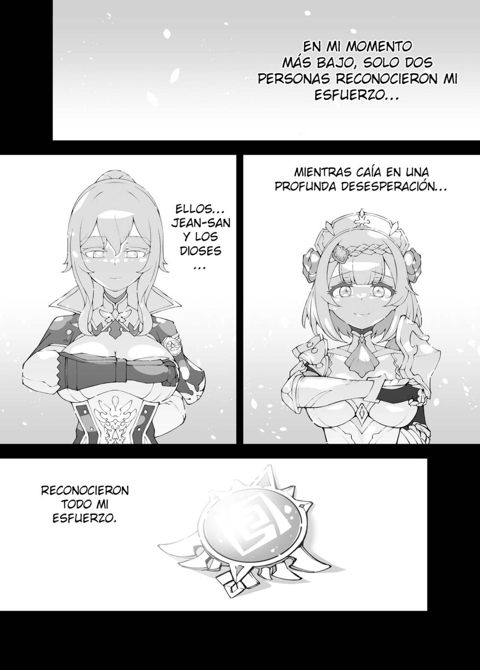 [Karouke (Karou)] Shingeki no Hilichurl II ~Shinkou no Jokyoku~ Noelle,Chivalric Blossom that withered~ (Genshin Impact) [Spanish] [Digital] - Page 29