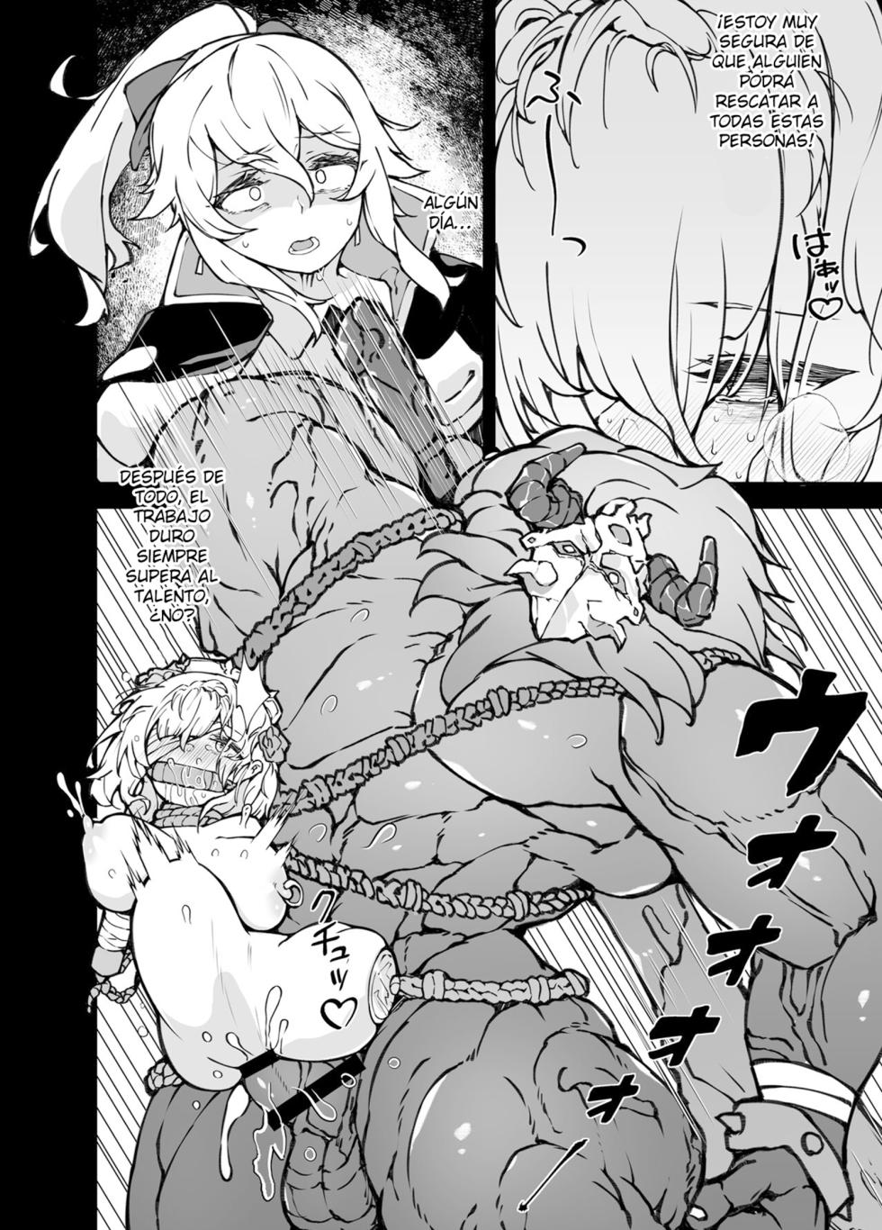 [Karouke (Karou)] Shingeki no Hilichurl II ~Shinkou no Jokyoku~ Noelle,Chivalric Blossom that withered~ (Genshin Impact) [Spanish] [Digital] - Page 30