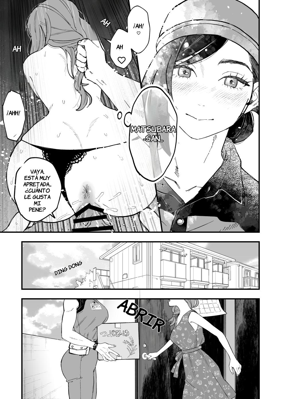 [Pi-ko] Okkii Haitatsuin-san to Oku-sama ga Furin Shichau Hanashi [Spanish] [la qiqi que traduce] | La historia de como una esposa termina cometiendo una infielidad con la repartidora - Page 22