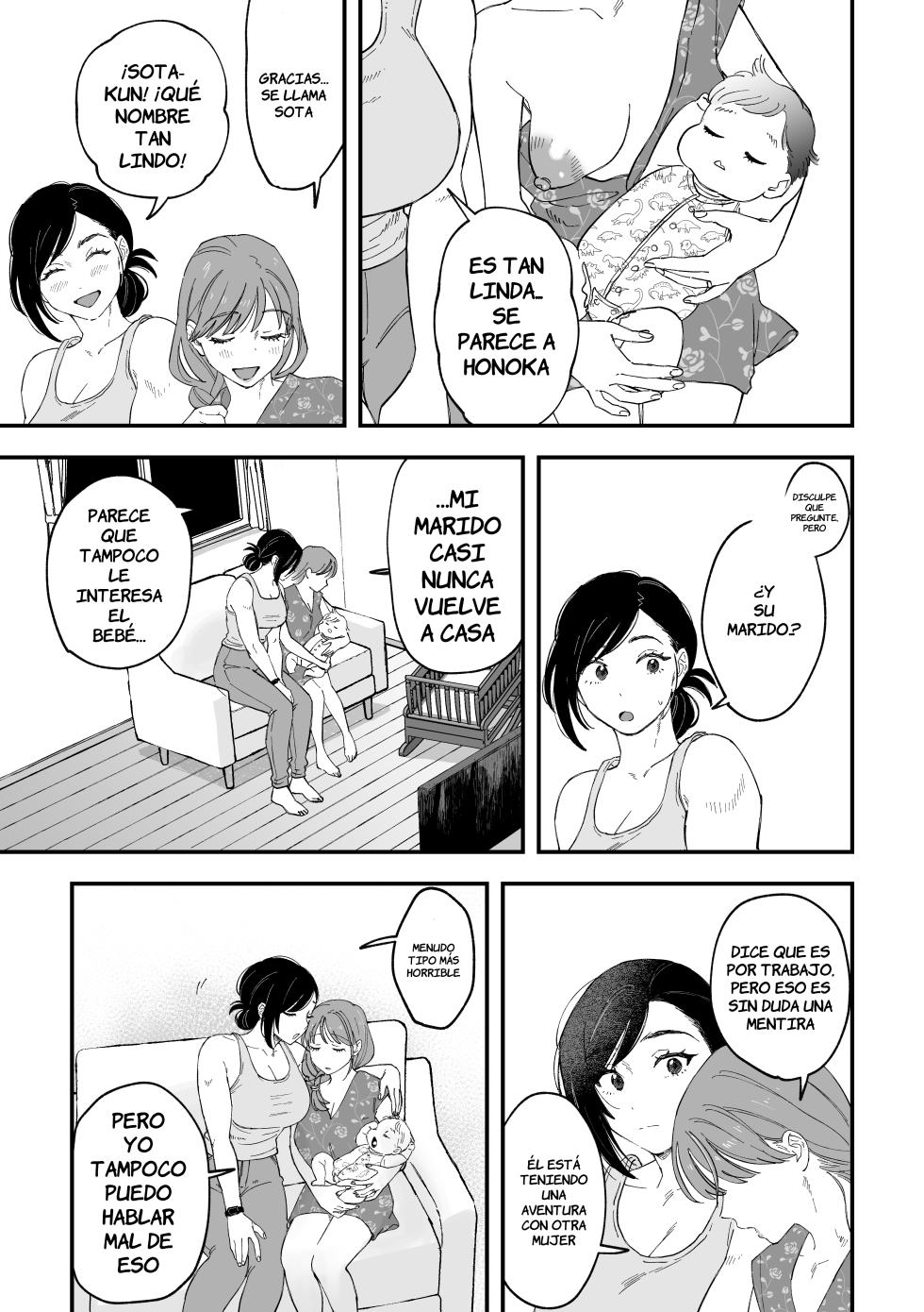 [Pi-ko] Okkii Haitatsuin-san to Oku-sama ga Furin Shichau Hanashi [Spanish] [la qiqi que traduce] | La historia de como una esposa termina cometiendo una infielidad con la repartidora - Page 35