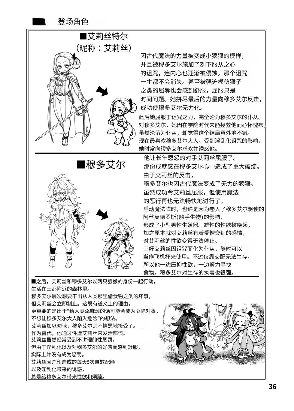 [Nanamehan (Hansharu)] Seima Kishi Eris ~Zako Saru-ka no Noroi~ Kouhen [Chinese] [Digital] - Page 36