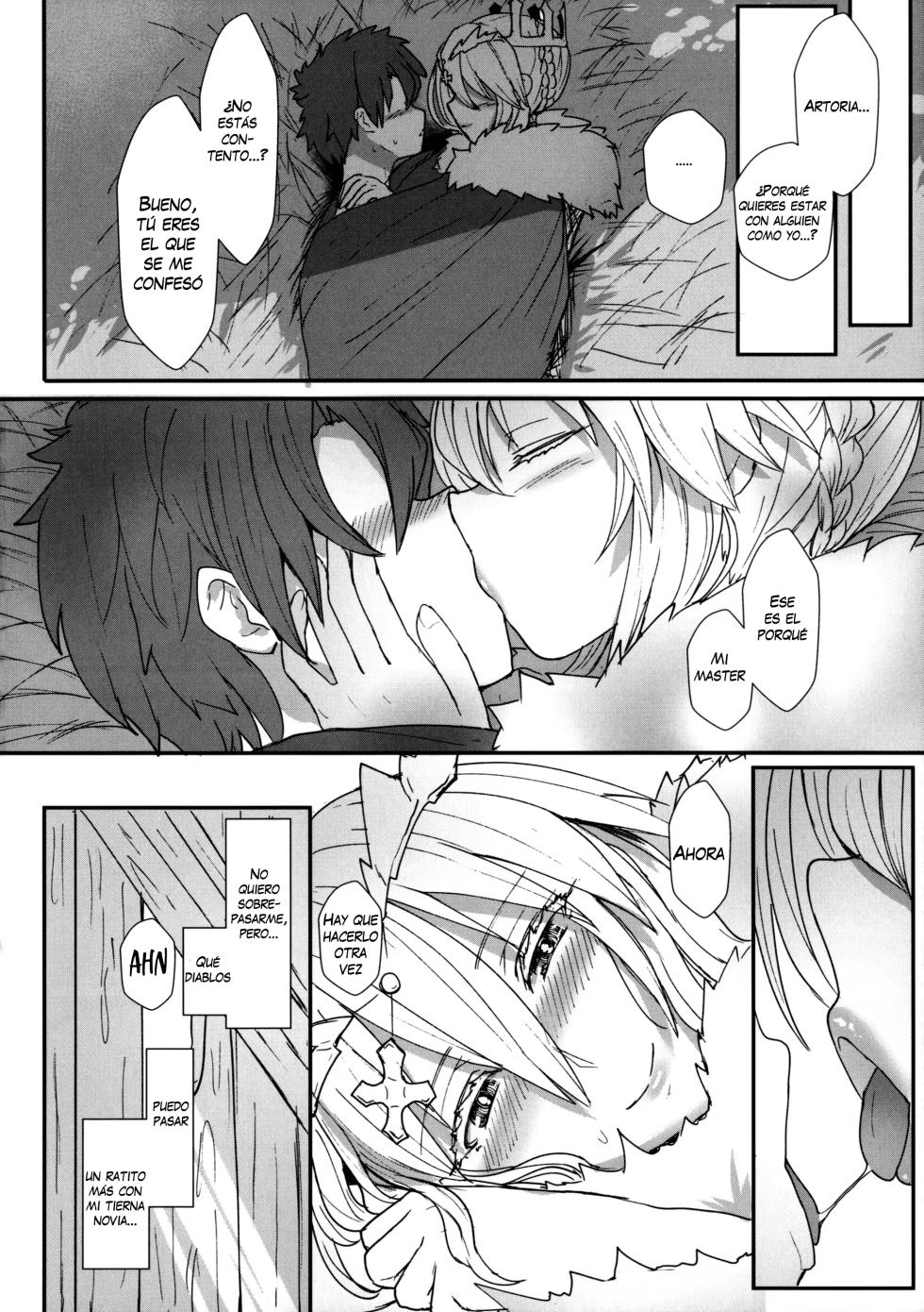 (C92) [NOSEBLEED (Miyamoto Issa)] Muttsuri Chichiue Torotoro Koubi | Sullen Big Breasted Wet Mating (Fate/Grand Order) [Spanish] - Page 19