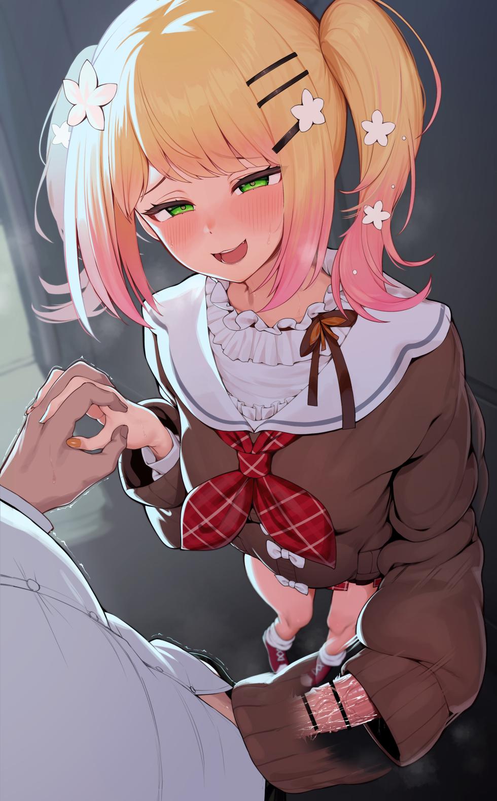 [あじしお] 頼んだら路地裏で手コキしてくれ最後は袖に中出し❤ [Chinese] [蔡徐坤个人汉化] - Page 9
