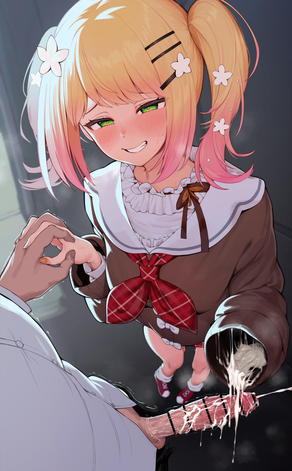 [あじしお] 頼んだら路地裏で手コキしてくれ最後は袖に中出し❤ [Chinese] [蔡徐坤个人汉化] - Page 12