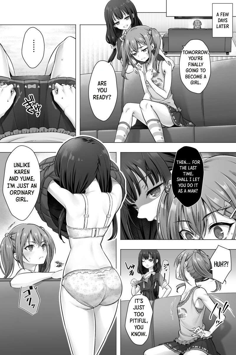 [Chijoku An (Sasanoma Nibi)] Kanketsu-hen Futanari Chinpo-sama ni Kanraku Shita Kanojo to Mesu Ochi Shita Boku no Monogatari | Conclusion Arc The Story of My Girlfriend, Who Fell for the Futanari Dick, and Me, Who Became a Female [English] [MTL] - Page 8